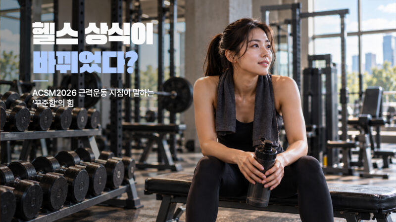 헬스 상식이 바뀌었다? ACSM 2026 근력운동 지침이 말하는 ‘꾸준함’의 힘
